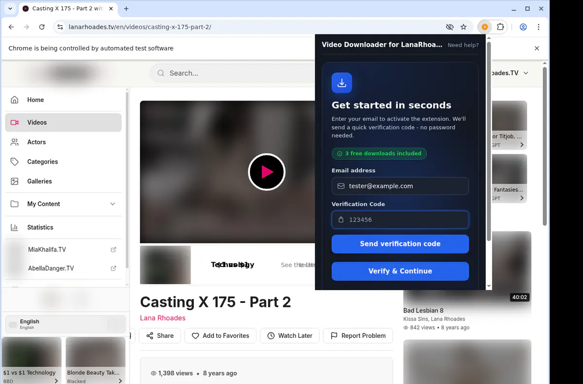 Lanarhoadestv Video Downloader browser extension screenshot 4