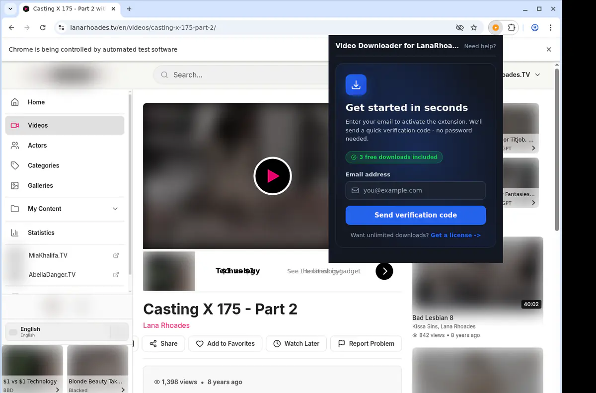 Lanarhoadestv Video Downloader browser extension screenshot 5
